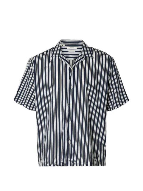 SELECTED striped short-sleeve shirt Blue 16091381