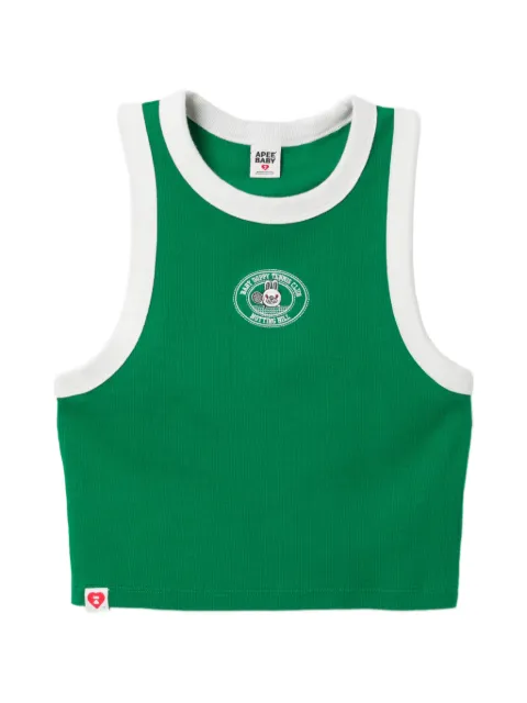 APEE™ by *A BATHING APE® logo-patch tank top Green 0PXTKAS260A6QGRX
