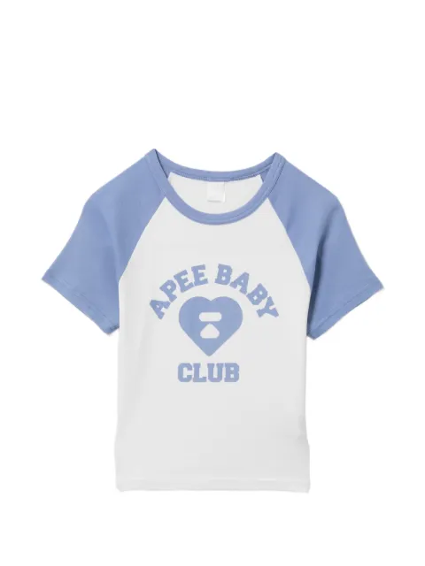 APEE™ by *A BATHING APE® heart-logo raglan-sleeves T-shirt Neutrals 0PXTEAS468A6QIVX