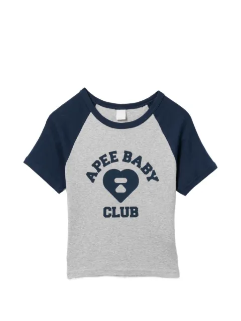 APEE™ by *A BATHING APE® Apee heart logo raglan-sleeve T-shirt Grey 0PXTEAS468A6QGY200S