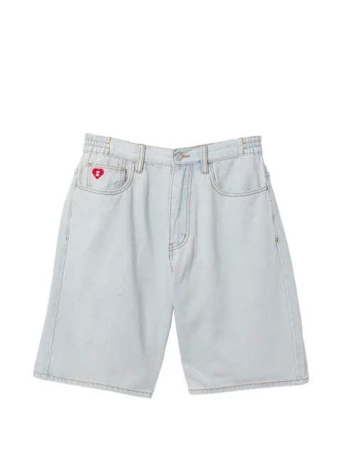APEE™ by *A BATHING APE® logo-patch denim shorts Blue 0PXSPAS164A6QBLL