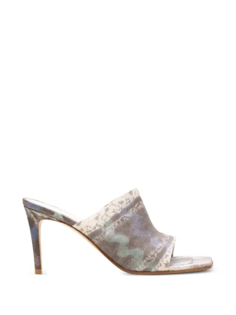 CHUCKIES snakeskin-effect heeled sandals Grey 1111