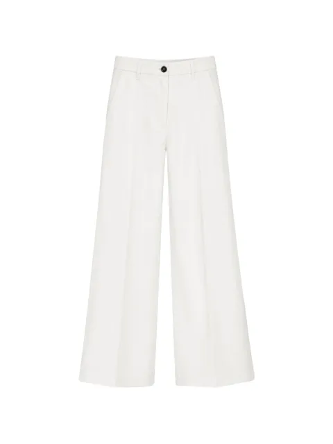 Nine In The Morning pressed-crease wide-leg trousers White 9SS26NAC151MILK