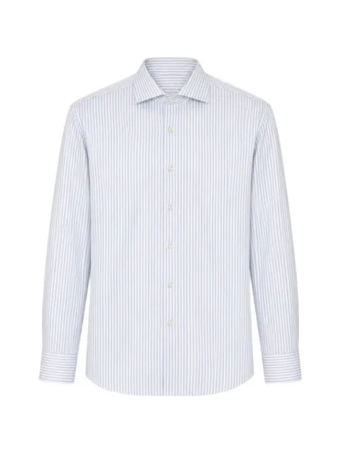 Xacus striped long-sleeve shirt White ACT558ML21658001