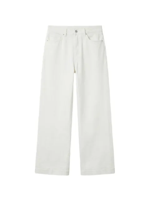 Nine In The Morning logo-patch jeans White 9SS26ENN22NATURALE