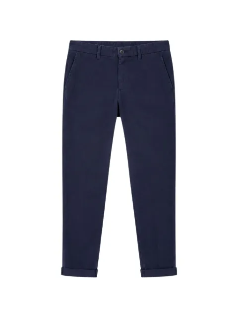 Mason's Torino Flex logo-embroidered turn-up trousers Blue 9PN2R9483CBE700006
