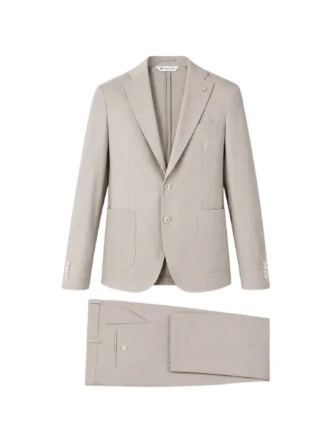 Manuel Ritz single-breasted notched-lapels suit Neutrals 4032A3728260000