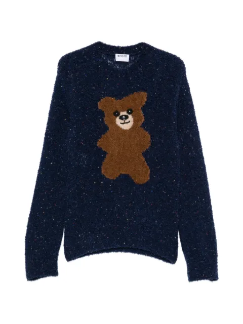 Moschino Moschino Teddy Bear bouclé wool-blend sweater Blue A09085204