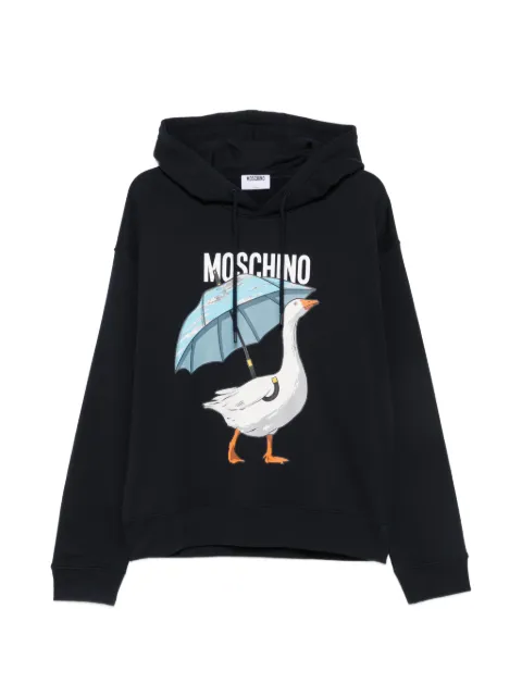 Moschino logo-print hoodie Blue J17095228