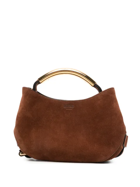 Moschino suede logo-detail tote bag Brown MC4177PP1POF0