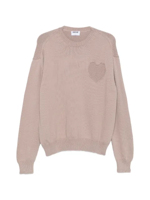 Moschino heart-knit sweater Neutrals A09205207