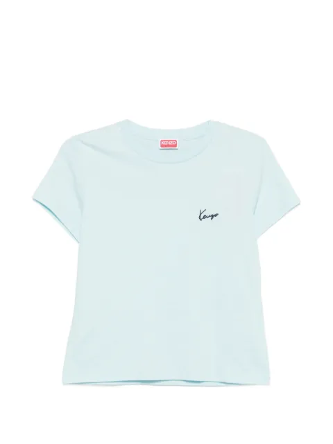 Kenzo logo-embroidered T-shirt Blue FG62TS2614SG