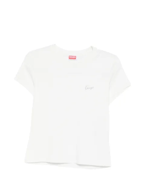 Kenzo logo-embroidered T-shirt White FG62TS2614SG
