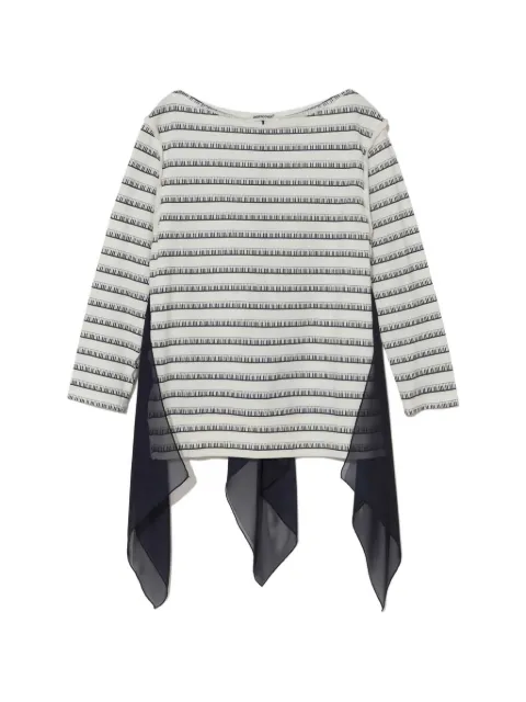Undercover piano-print draped-panel top Neutrals UP1F1808
