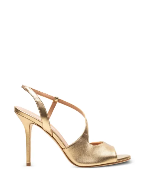 CHUCKIES leather heeled sandals Gold LE2557