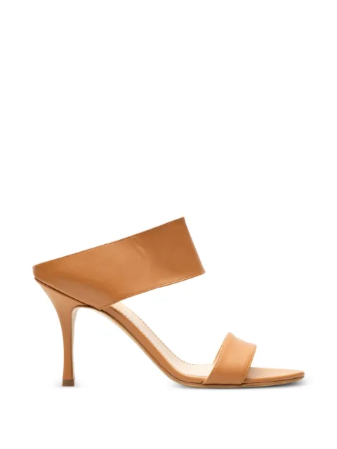 CHUCKIES double-strap heeled sandals Brown 1089