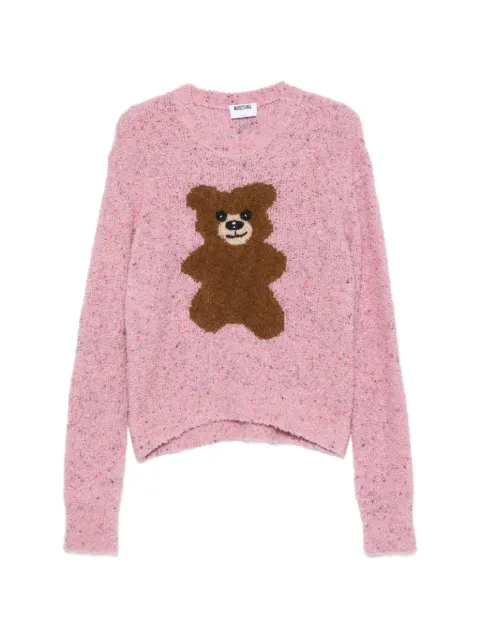 Moschino Moschino Teddy Bear bouclé wool-blend sweater Pink A09155504