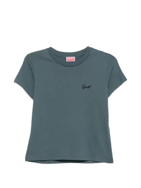 Kenzo logo-embroidered T-shirt Blue FG62TS2614SG