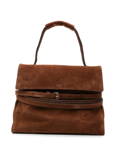 Moschino belt-detail suede tote bag Brown MC4225PP1POF0