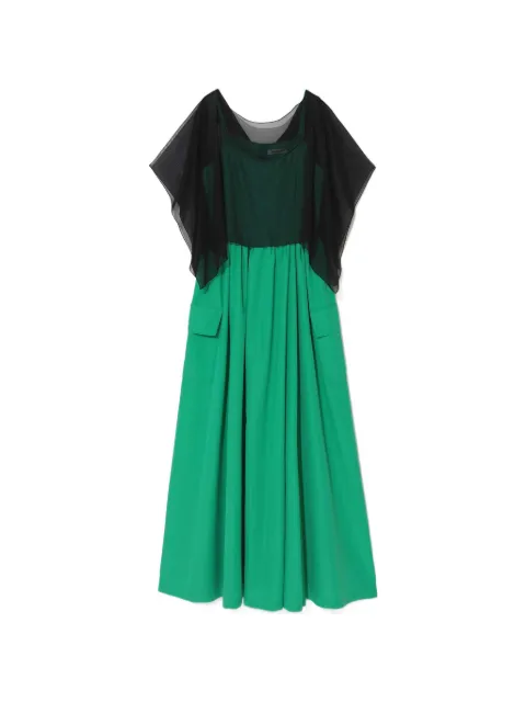 Undercover sheer-panelled cargo midi dress Green UP1F1703