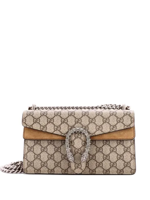 Gucci Pre-Owned Dionysus Bag GG Coated Canvas with Crystal Embellished Metal Small shoulder bag Brown 9OIW4H48SVQ885JQ