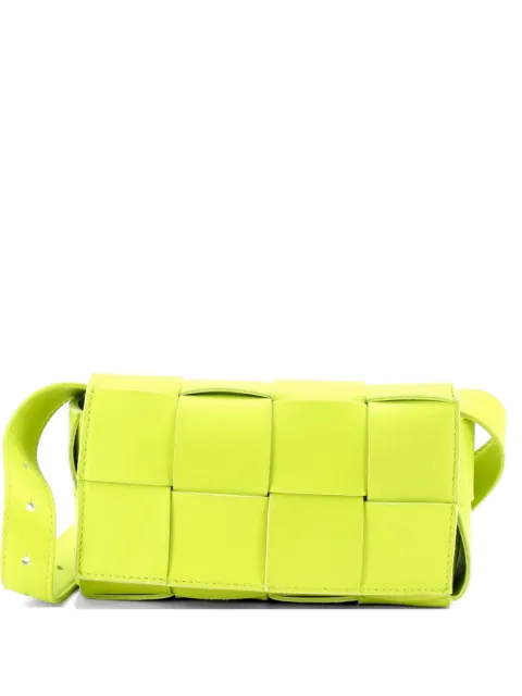 Bottega Veneta Pre-Owned Cassette Maxi Intrecciato Leather belt bag Green YDKUJM8QZITNNRAW