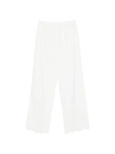 MC2 Saint Barth Inez scalloped-hem trousers White IEN0002