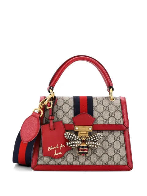 Gucci Pre-Owned Queen Margaret Top Handle Bag GG Coated Canvas with Leather Small satchel Red 0K6O8E9MYJHF5SHC