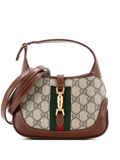 Gucci Pre-Owned Jackie 1961 GG Coated Canvas Mini hobo bag Brown SYQ2ER7BBL1VJX8G