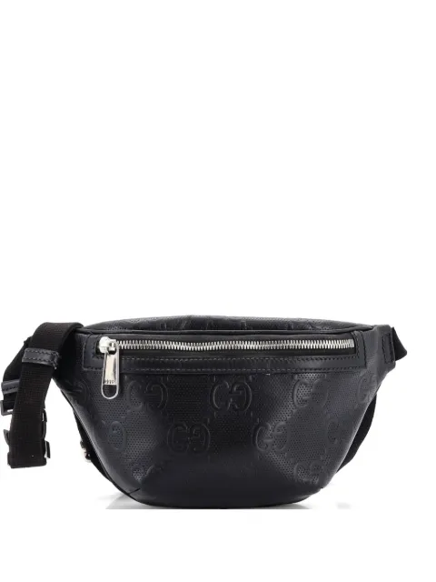 Gucci Pre-Owned GG Embossed Perforated Leather Small belt bag Black INJM7FOCIDY54ZDQ