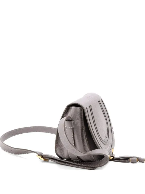 Chloé Pre-Owned Marcie Leather Mini crossbody bag Grey BNCBBOZG2W6TBLAV