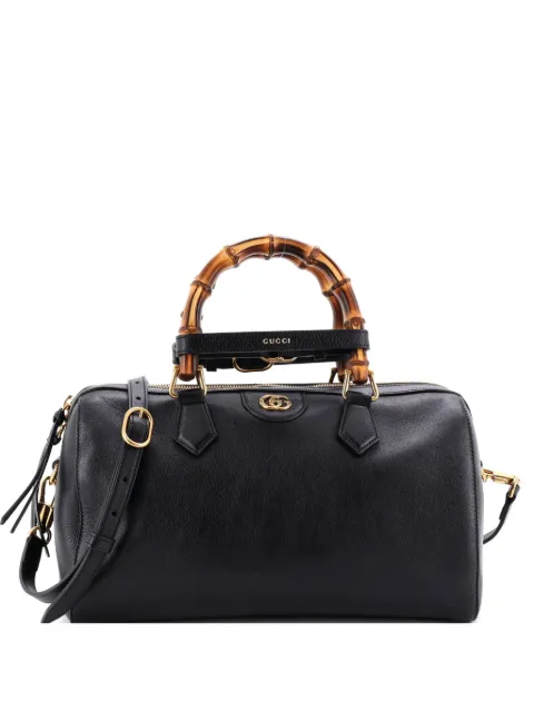 Gucci Pre-Owned Diana NM Bamboo Handle Boston Bag Leather handbag Black TCUQAOLT1T1TQ0TA