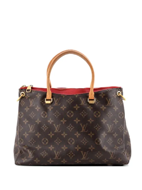 Louis Vuitton Pre-Owned Pallas Tote Monogram Canvas with Leather shoulder bag Brown 2Q9FQZY9W2KAR2O6