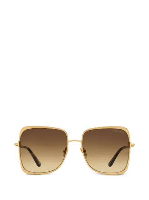 TOM FORD Eyewear Tara square-frame sunglasses Gold FT1319
