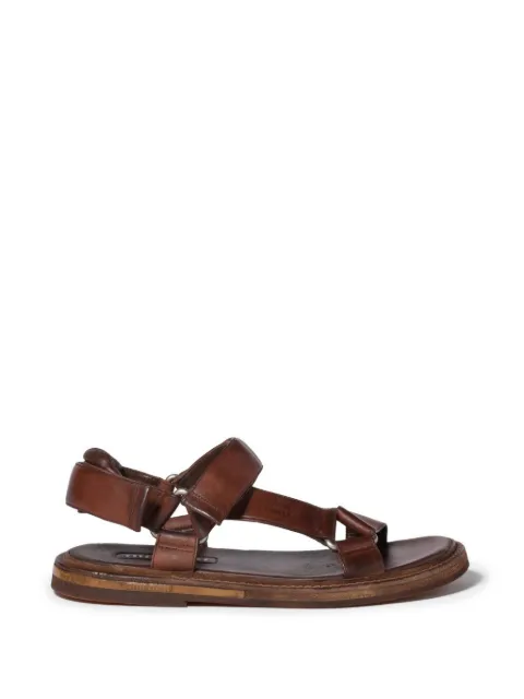 Miu Miu touch-strap leather sandals Brown 5X724EF020V69