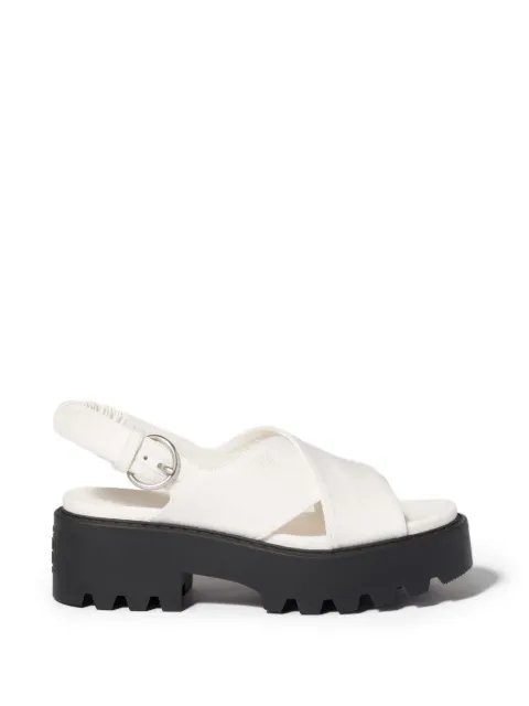 Miu Miu gabardine sandals Neutrals 5X696EF0501350