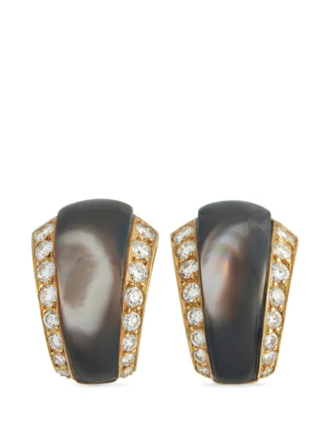 Van Cleef & Arpels Pre-Owned mother of pearl and diamond earrings Gold 5175