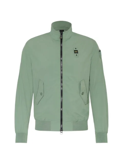 Blauer logo-patch zip-up jacket Neutrals 26SBLUC0420100712460FGREEN