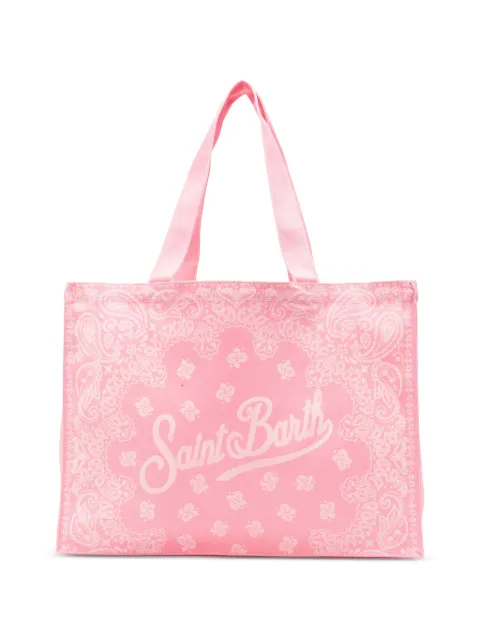 MC2 Saint Barth bandana-print logo-print beach bag Pink EBAGN006