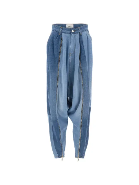 Coperni Sarouel patchwork jeans Blue COPP203F2073BLU