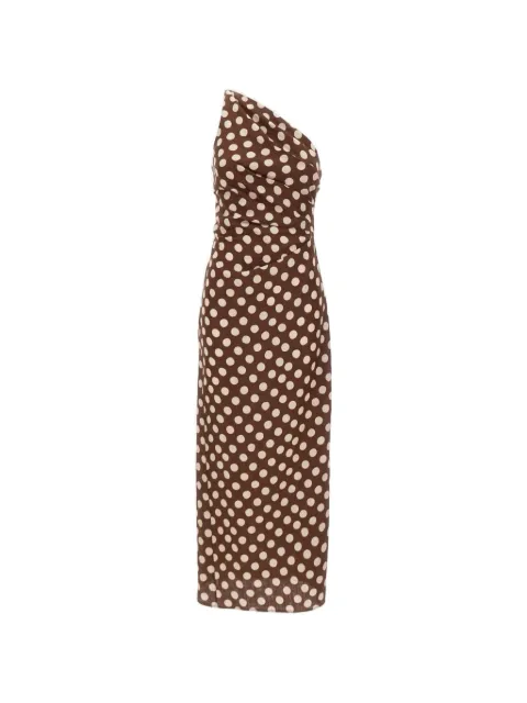 Faithfull Simona polka-dot maxi dress Brown FF4770COD