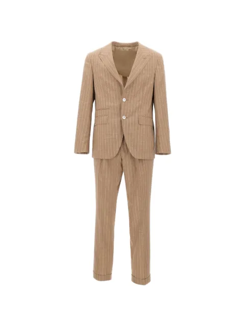 BOSS pinstriped suit Neutrals 50560809