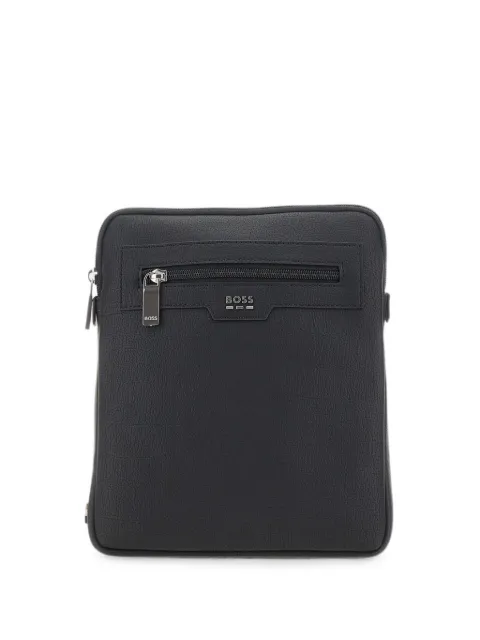 BOSS Lewys logo-lettering messenger bag Black 50562933