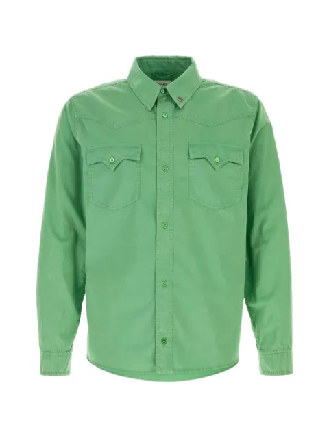 Versace cotton regular shirt Green 10239791A18185