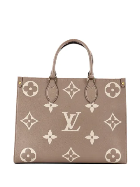 Louis Vuitton Pre-Owned OnTheGo Tote Bicolor Monogram Empreinte Giant MM shoulder bag Neutrals VU4DEO5X5WHX7XTE
