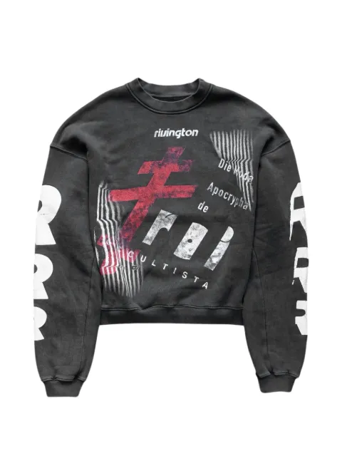 RRR123 Apocrypha crew neck sweatshirt Black APOCCN04