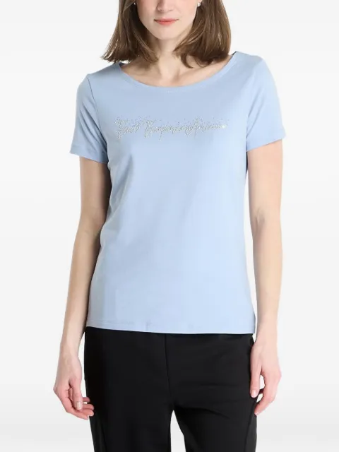Ea7 Emporio Armani rhinestone-logo T-shirt Blue 7W000978AF10373U