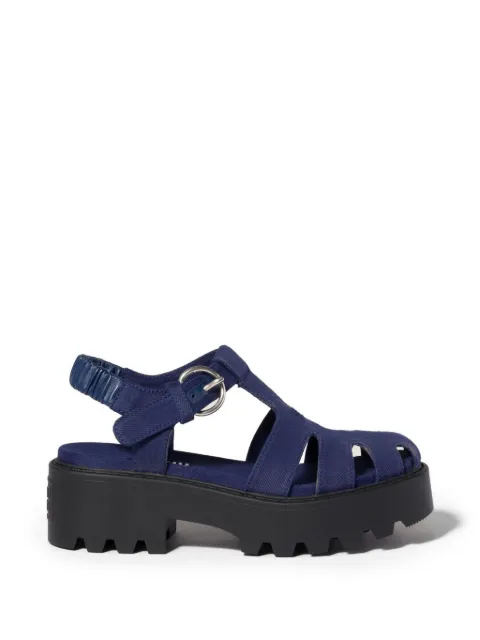 Miu Miu gabardine sandals Blue 5X697EF0501350