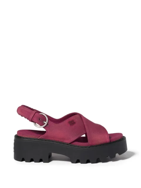 Miu Miu gabardine sandals Red 5X696EF0501350