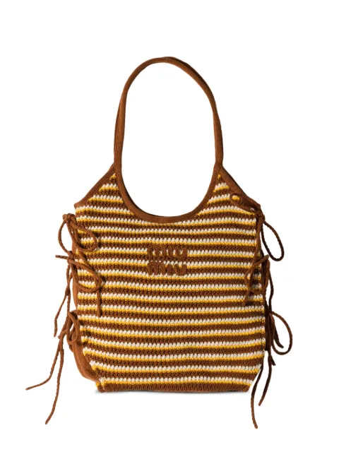 Miu Miu Ivy crochet bag Brown 5BG311VOLL2IH7